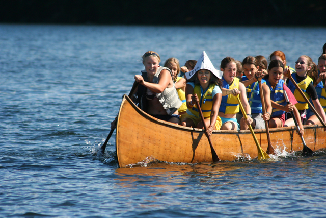 Camp Farwell for girls canadian canoe
