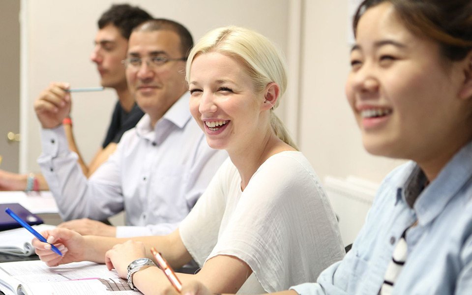Celtic English Academy students learning in class